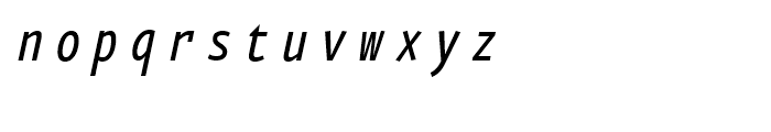 FF Eureka Mono Condensed Regular Italic Font LOWERCASE