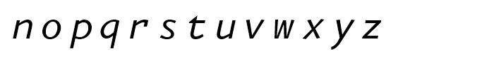 FF Eureka Mono Regular Italic Font LOWERCASE