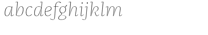 FF Franziska Hairline Italic Font LOWERCASE
