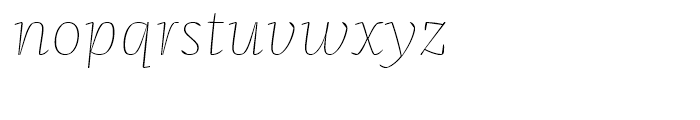 FF Franziska Hairline Italic Font LOWERCASE