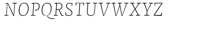 FF Franziska Thin Italic Font UPPERCASE