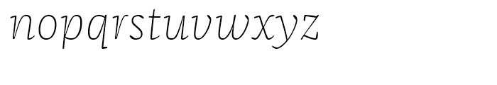 FF Franziska Thin Italic Font LOWERCASE