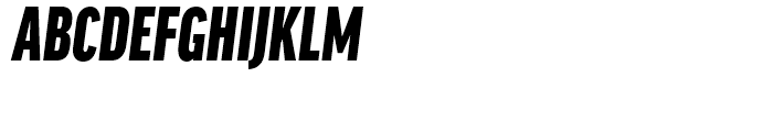 FF Good Extra Condensed Ultra Italic Font UPPERCASE