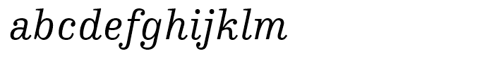 FF Hertz Light Italic Font LOWERCASE