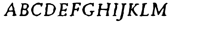 FF Irregular Regular Italic Font UPPERCASE