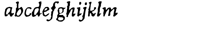 FF Irregular Regular Italic Font LOWERCASE