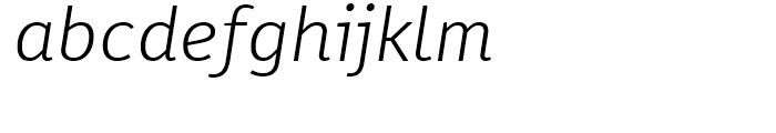 FF Karbid Light Italic Font LOWERCASE