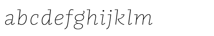 FF Kaytek Slab Thin Italic Font LOWERCASE