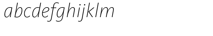 FF Kievit Extra Light Italic Font LOWERCASE