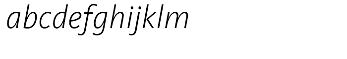 FF Kievit Light Italic Font LOWERCASE