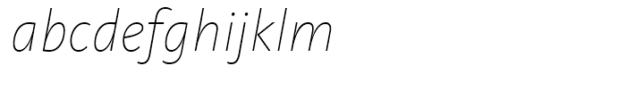 FF Kievit Thin Italic Font LOWERCASE