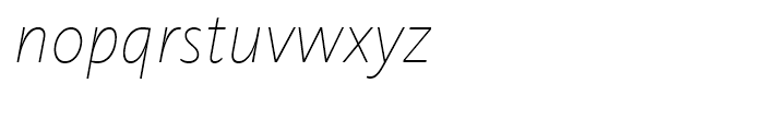FF Kievit Thin Italic Font LOWERCASE