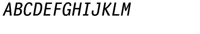 FF Letter Gothic Mono Regular Italic Font UPPERCASE