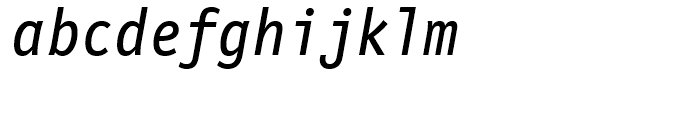 FF Letter Gothic Mono Regular Italic Font LOWERCASE