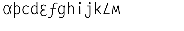 FF Letter Gothic Slang Light Font LOWERCASE