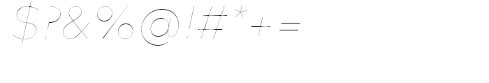 FF Mark Hairline Italic Font OTHER CHARS