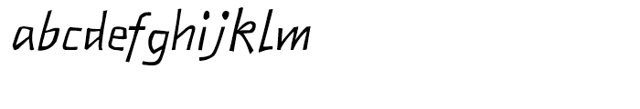 FF Matto Sans Regular Italic Font LOWERCASE