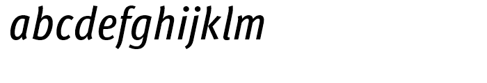 FF Meta Condensed Medium Italic Font LOWERCASE