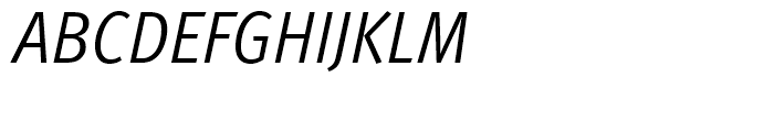FF Meta Condensed Regular Italic Font UPPERCASE