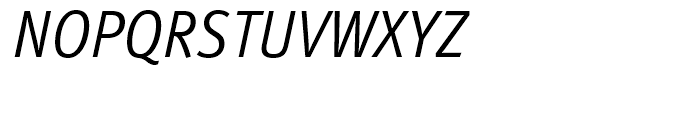 FF Meta Condensed Regular Italic Font UPPERCASE