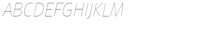 FF Meta Hairline Italic Font UPPERCASE