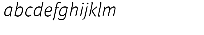 FF Meta Light Italic Font LOWERCASE