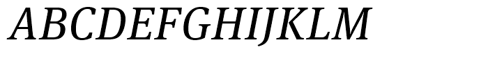 FF Meta Serif Book Italic Font UPPERCASE