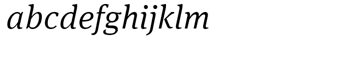 FF Meta Serif Light Italic Font LOWERCASE