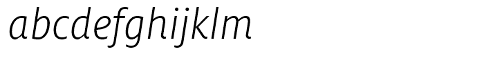 FF Milo Light Italic Font LOWERCASE