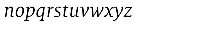 FF Milo Serif Regular Italic Font LOWERCASE