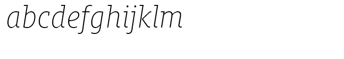 FF Milo Slab Extra Light Italic Font LOWERCASE