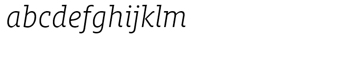 FF Milo Slab Light Italic Font LOWERCASE
