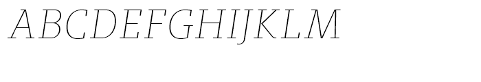 FF Milo Slab Thin Italic Font UPPERCASE