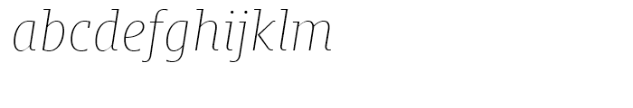 FF Milo Slab Thin Italic Font LOWERCASE