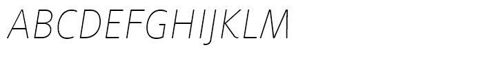 FF Milo Thin Italic Font UPPERCASE