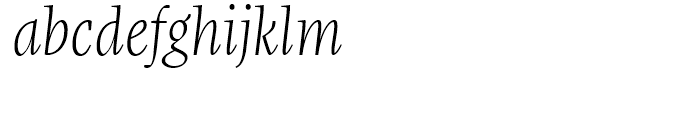 FF More Condensed Light Italic Font LOWERCASE