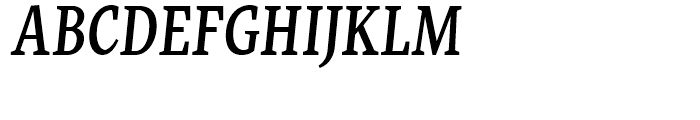 FF More Condensed Medium Italic Font UPPERCASE