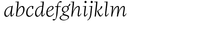 FF More Light Italic Font LOWERCASE