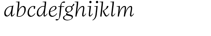 FF More Wide Light Italic Font LOWERCASE