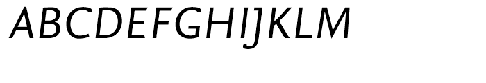 FF Nexus Sans Regular Italic Font UPPERCASE