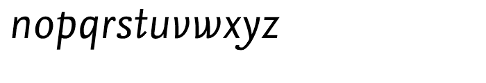 FF Nexus Sans Regular Italic Font LOWERCASE