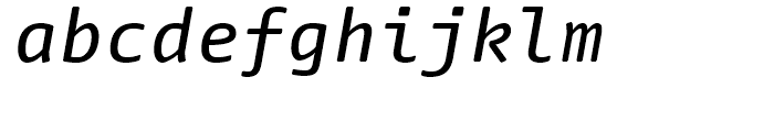 FF Nuvo Mono Medium Italic Font LOWERCASE