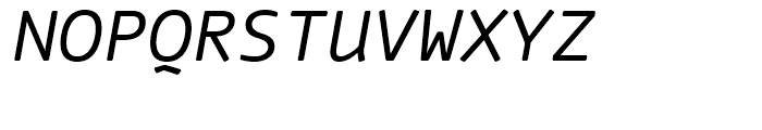 FF Nuvo Mono Regular Italic Font UPPERCASE
