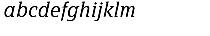 FF Page Serif Light Italic Font LOWERCASE