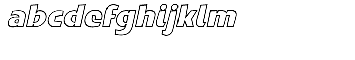 FF Penguin Outline Italic Font LOWERCASE
