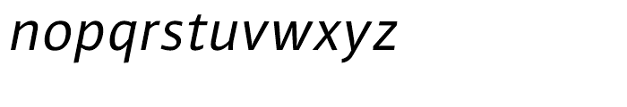 FF Plus Sans Regular Italic Font LOWERCASE