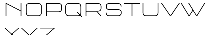 FF QType Semi Extended Extra Light Font UPPERCASE
