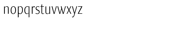 FF Quadraat Sans Condensed Extra Light Font LOWERCASE