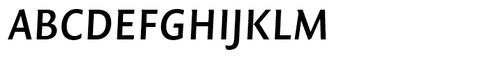 FF Quadraat Sans Demi Bold Italic Font UPPERCASE