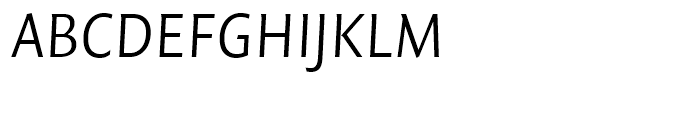 FF Quadraat Sans Light Italic Font UPPERCASE